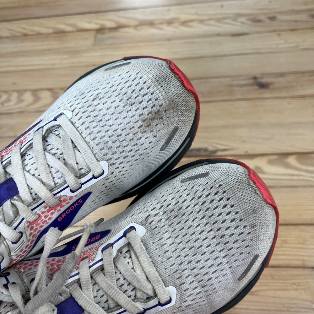 Brooks Ghost 14 Womens Running Shoes White Purple Pink 1203561B192 Size 9 Medium - Picture 10 of 10